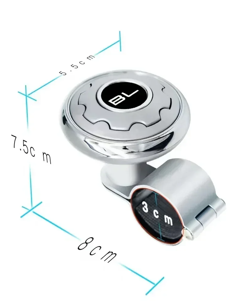 Universeller Auto-Lenkrad-Booster-Spinner-Knopf, 360-Grad-Drehung, Kugelgriff für Autos, Semi-LKW, Gabelstapler, Autoteile – Detail 12