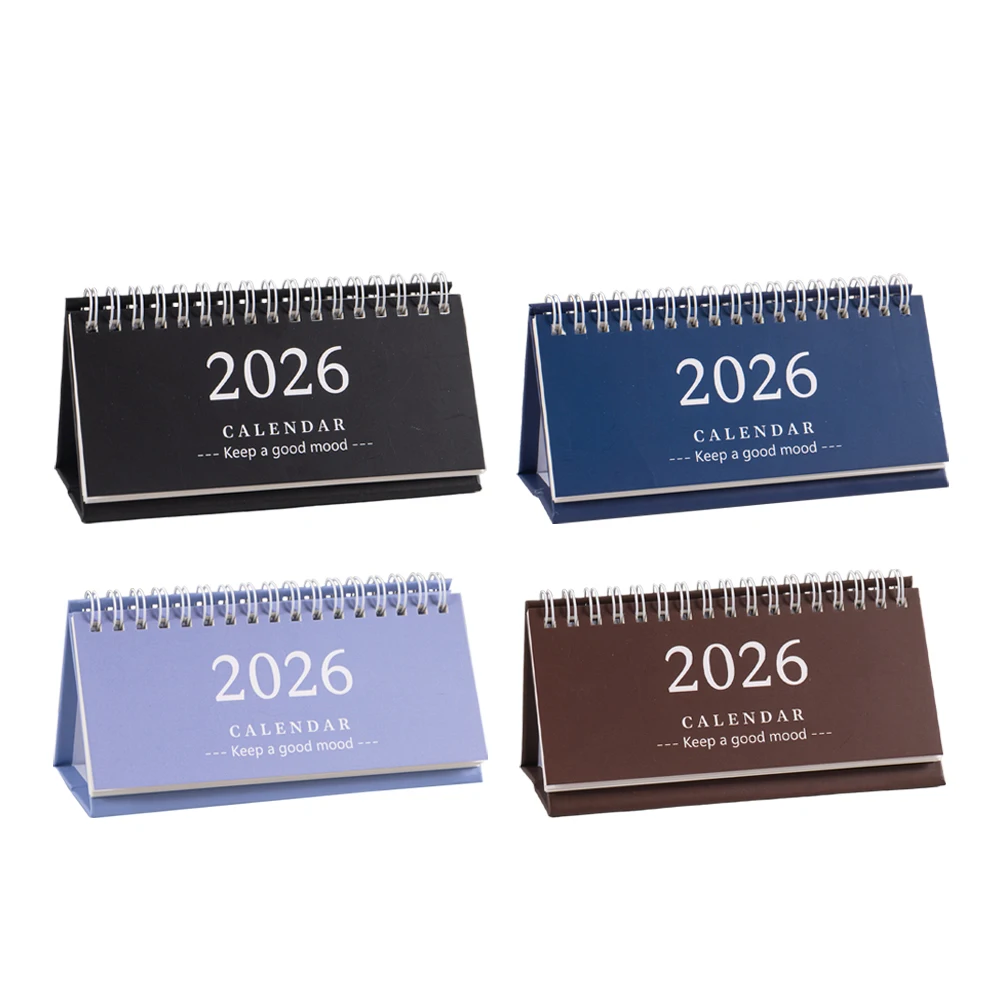 

4 Pcs Desk Calendar Desktop Planner Small and Fresh Calander Paper Stand up Block