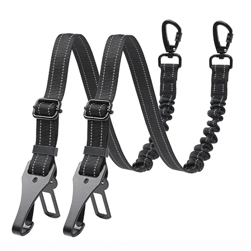 Three in One Pet Dog Car Seat Belt Adjustable Pet Seat Car Lead Clip Safety Traction Rope Dog Accessories for Small Dogs