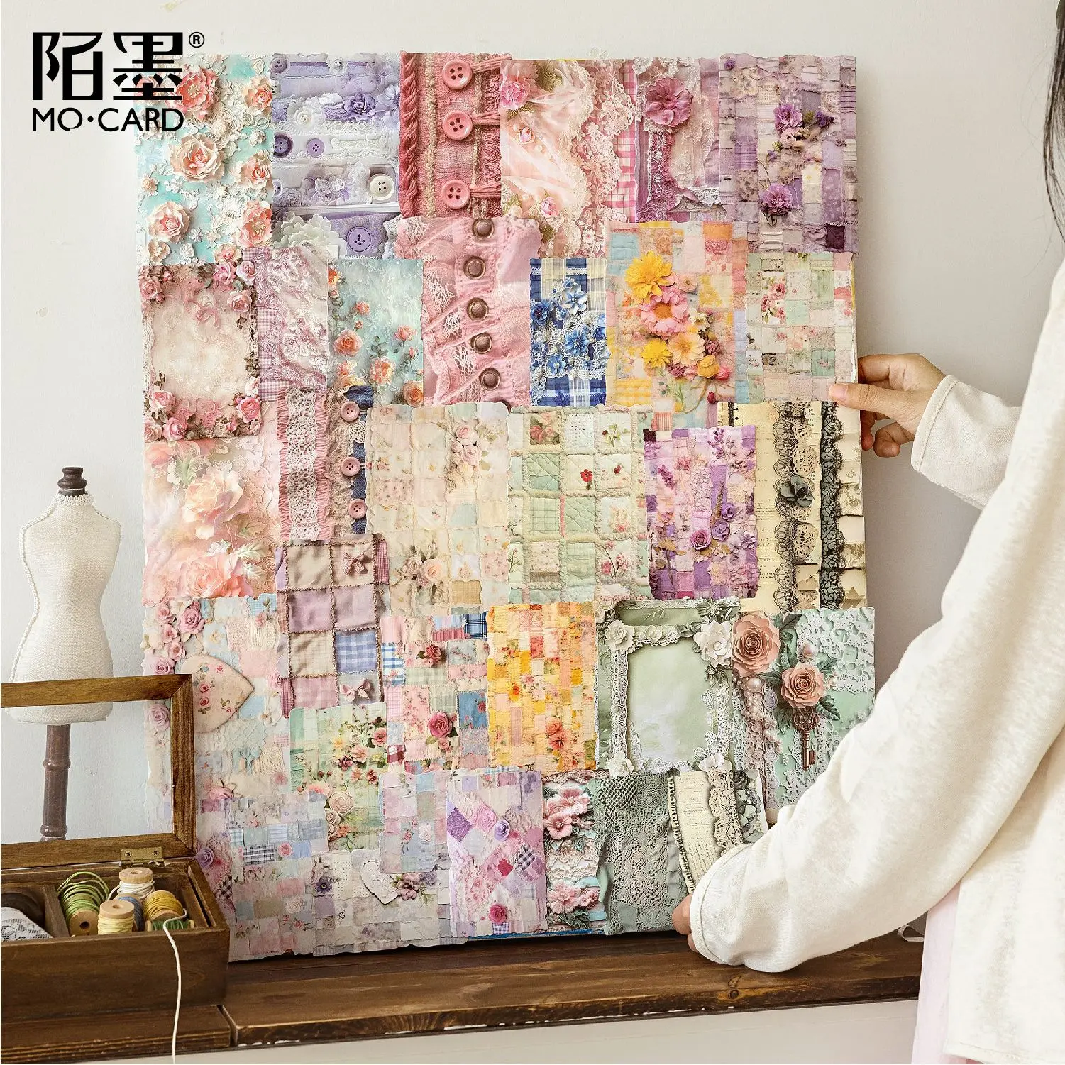 

24sets/lot Memo Pads Material Paper Classical Private Collection Junk Journal Scrapbooking Background Decoration stationery