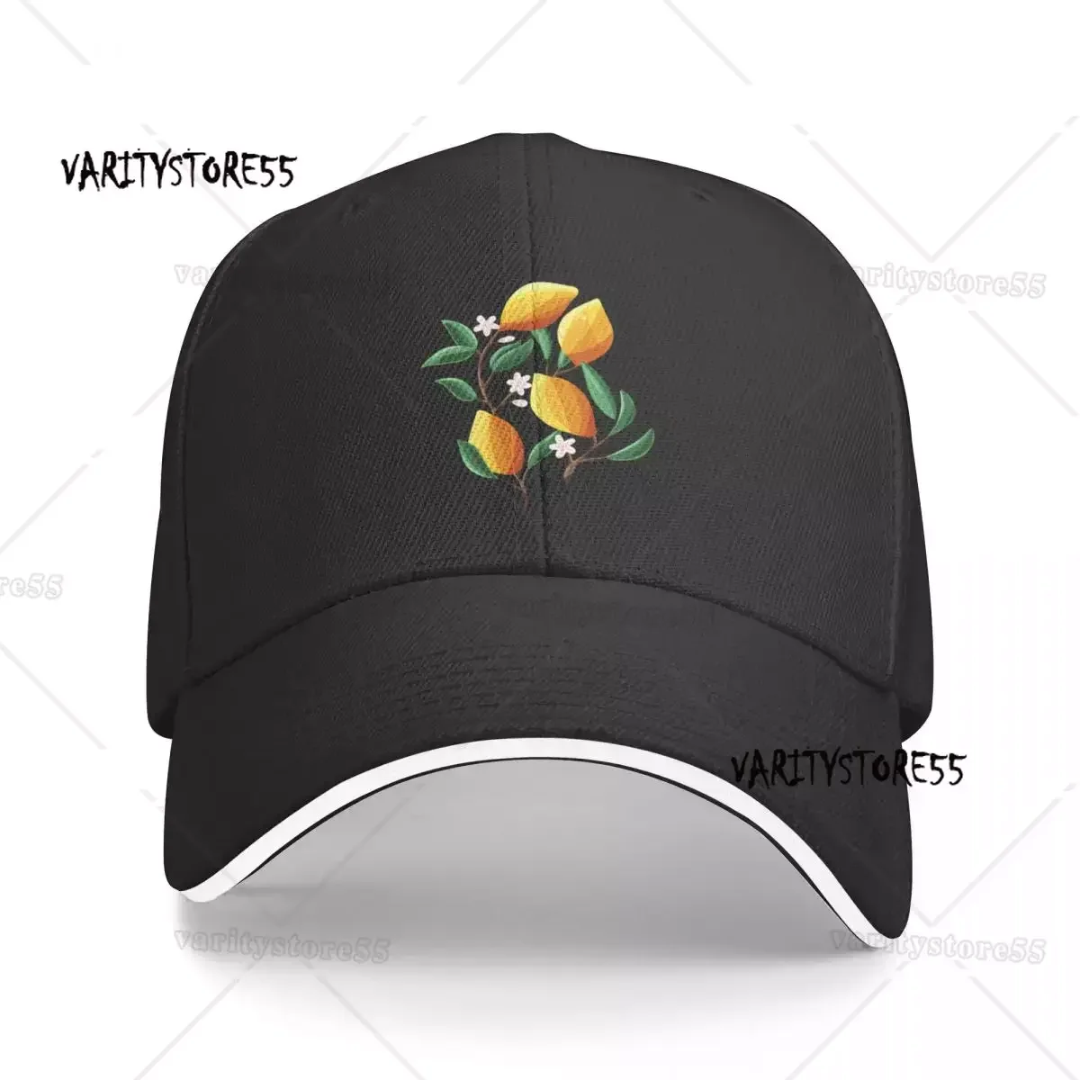 Lemons on Mint Baseball Cap Big Size Hat custom Hat Male Women's