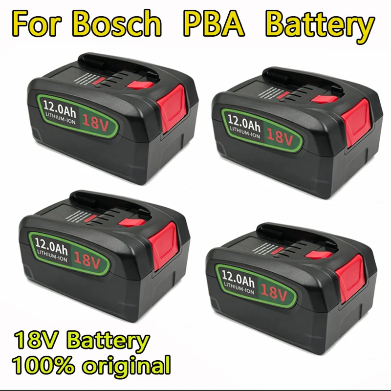 For Bosch PBA Battery 8Ah 12Ah 18V For Bosch  PBA/PSB/PSR Power Tools AL1880CV AL1810CV AL18815CV AL1830CV Replacement Battery