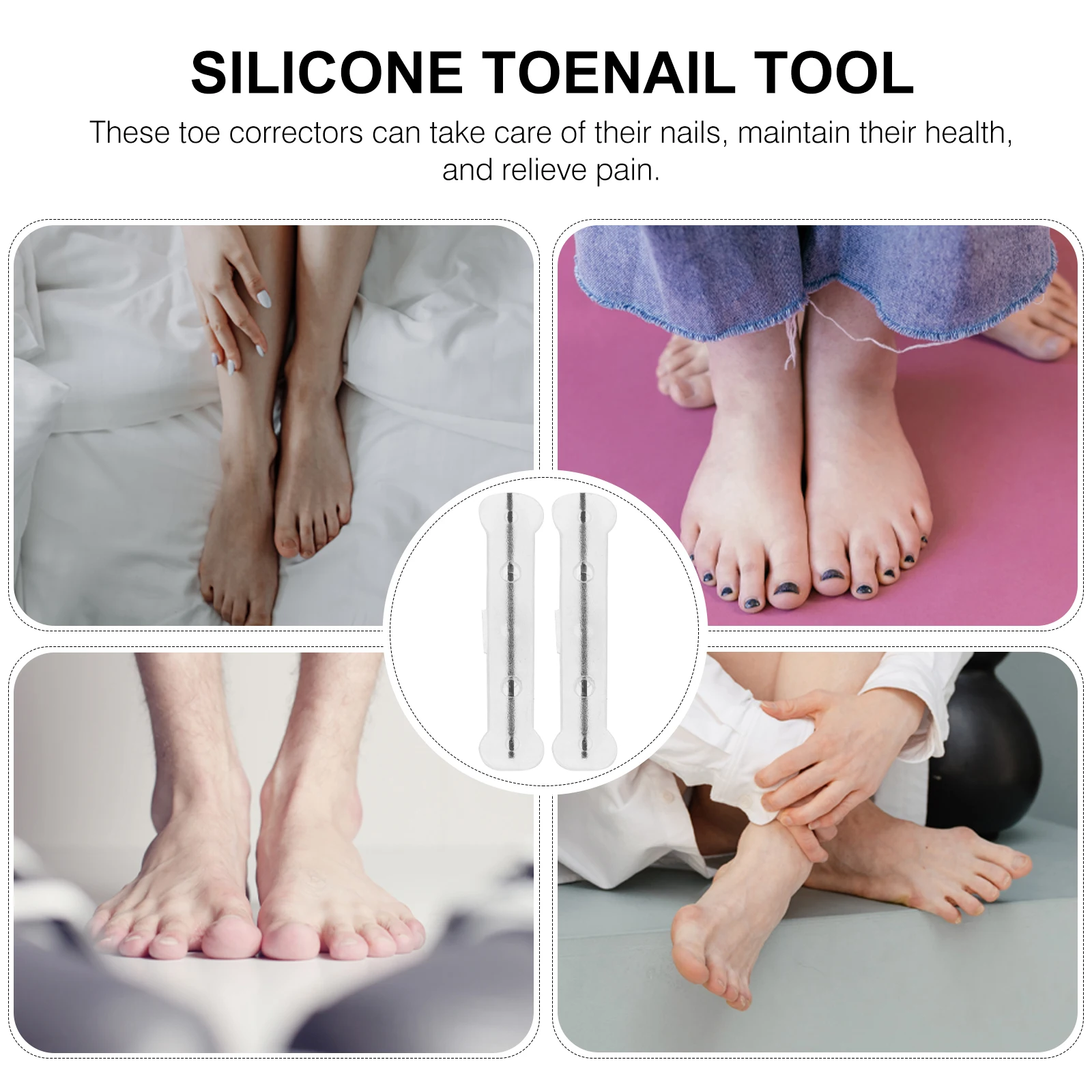 

Titanium Alloy Toe Nail Correction Wire Strong Stretching Ingrown Nails Treatment Compact Corrector Silicone Tool Wear Resistant