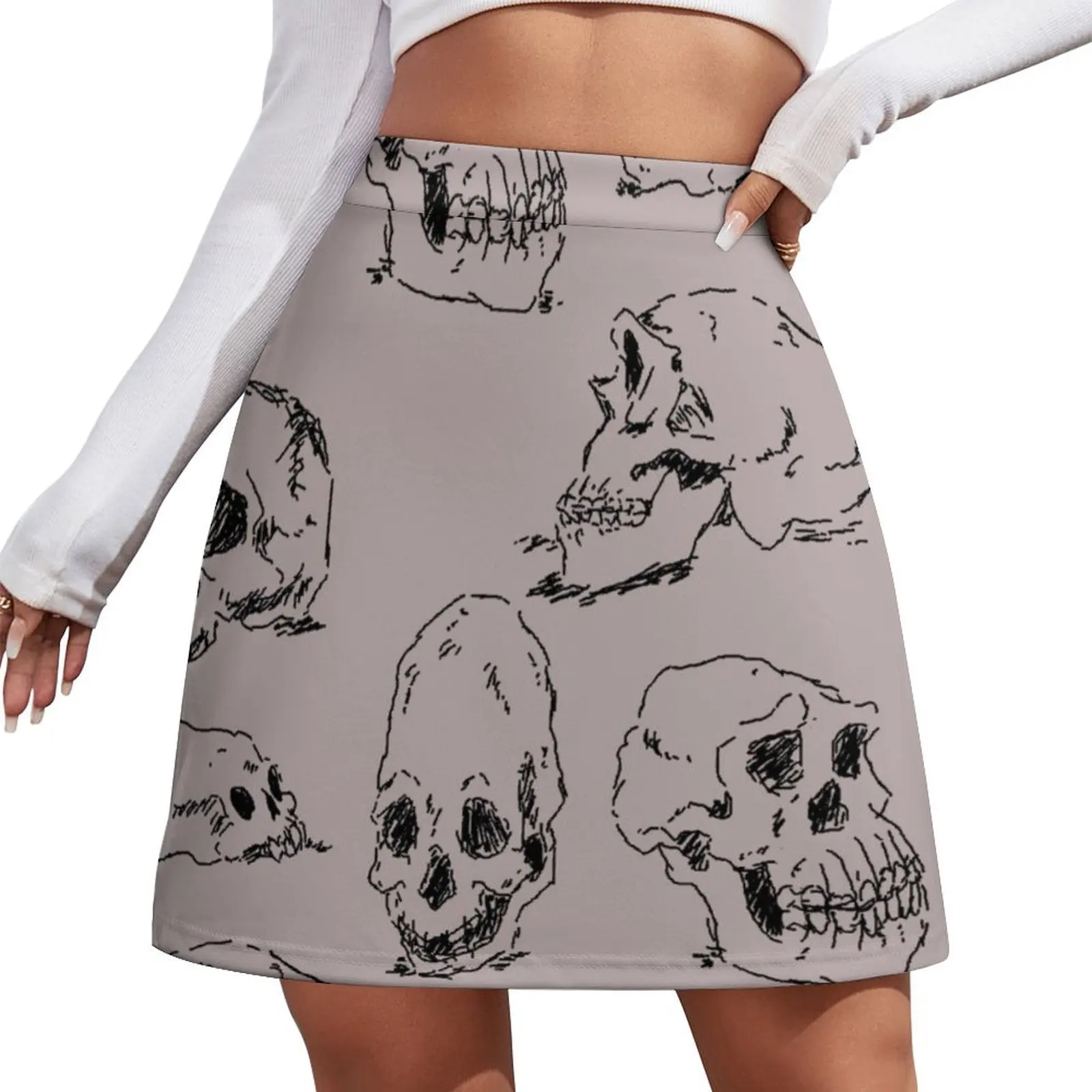 

Skulls skulls skulls Mini Skirt Woman short skirt clothes for women korean luxury clothing skirt for woman