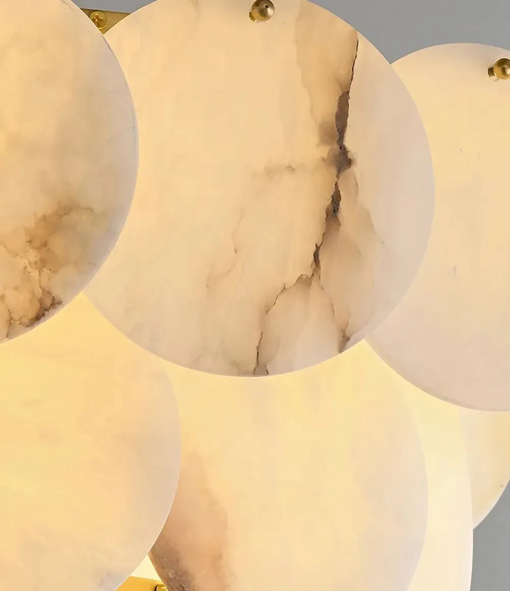 アメリカンスタイルのLEDストリップ型レストラン大理石ペンダントランプ、バーカウンターの家の装飾照明用、調光可能