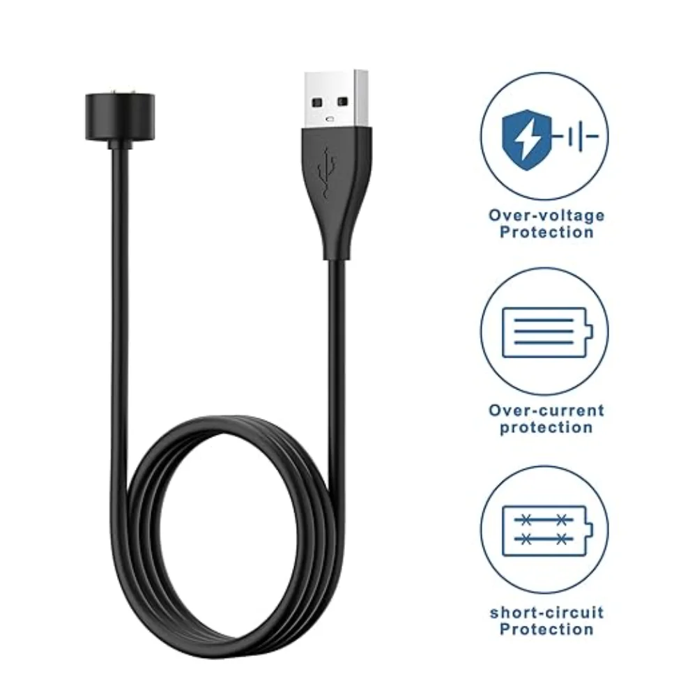 2-Pack Xiaomi Mi Band 7/6/5 USB Smartwatch Replacement Charger Charging Dock for Fitness Tracker