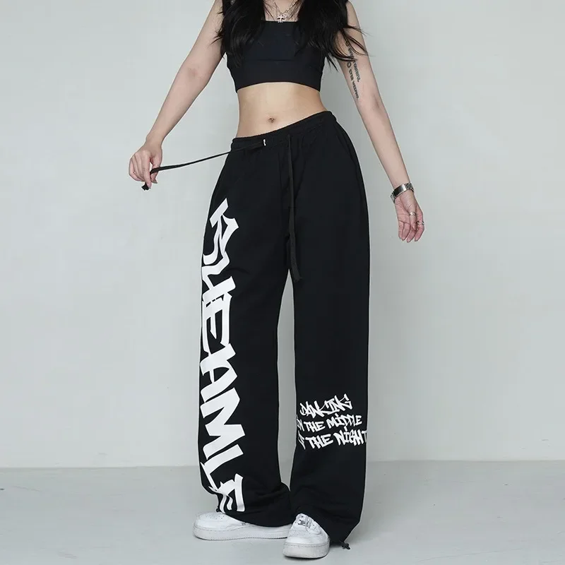 Korean Style Y2k Streetwear Sweatpants Harajuku Women's Sports Pants Oversized Hip Hop Wide Leg Trousers Jogging Women