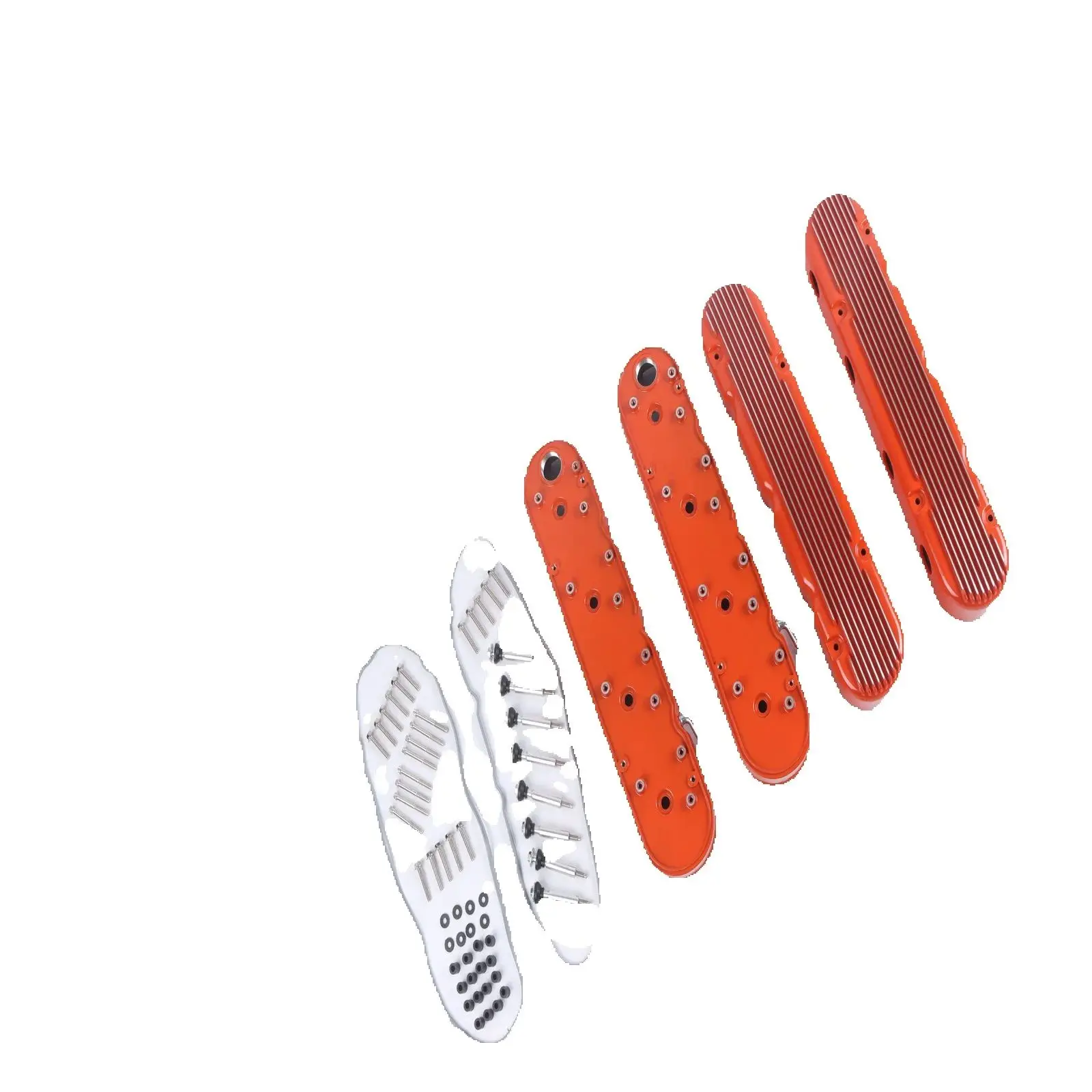 

Orange Valve Covers 12558948 12570616 For Chevy LS LS1 LS2 LS3 LSX Engines 2-Piece