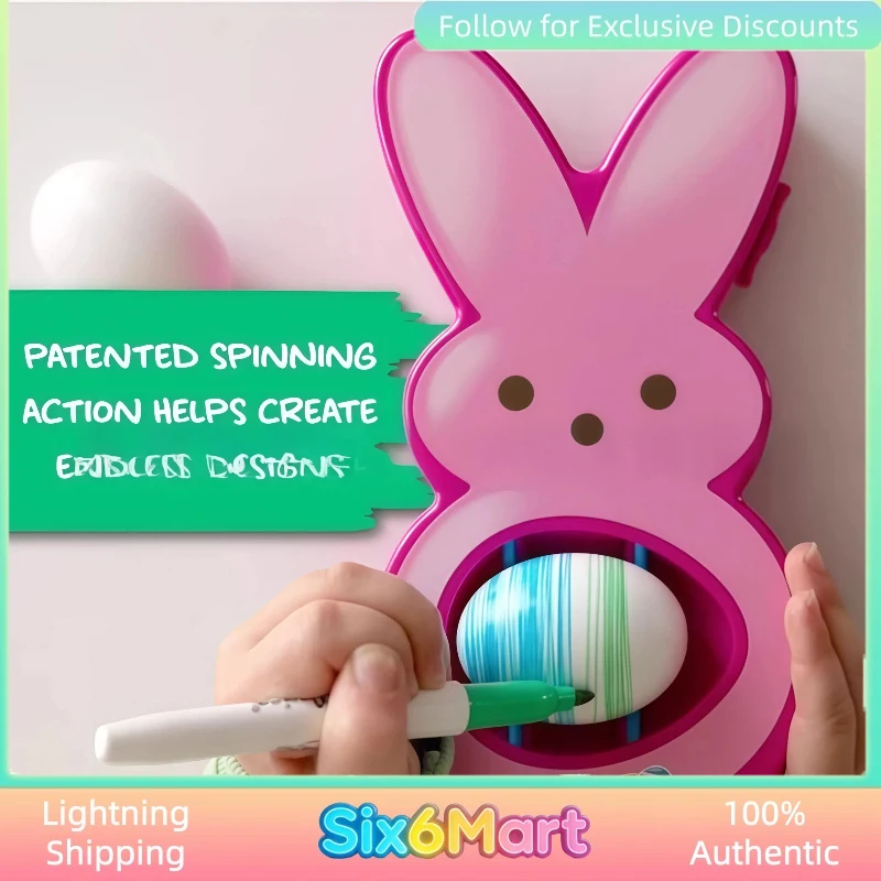 

Peeps Easter Egg Painting Machine Kids DIY Hand Painted Craft Toy No Dye No Smell Creative Art Decorating Tool For Easter Party