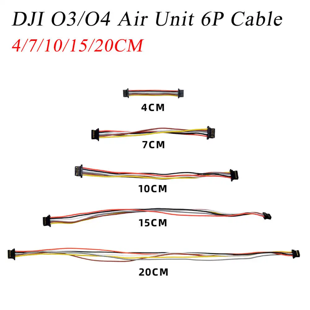 2PCS 6P Cable 4/7/10/15/20CM Connecting Wire For DJI O3 O4 Air Unit F4 F7 With Direct Plug Flight Controller FPV Drone DIY Parts
