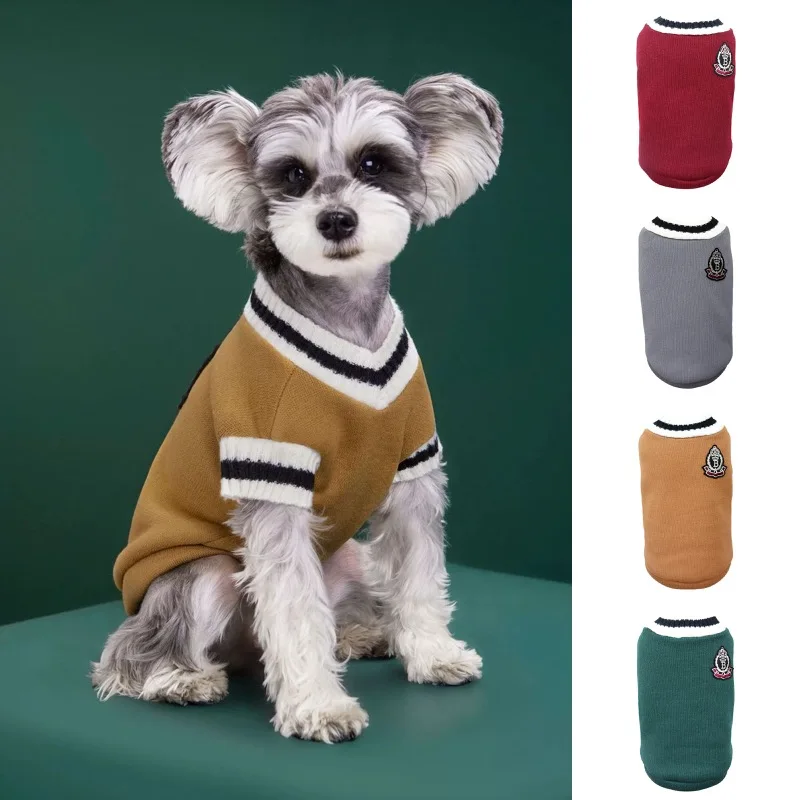 Pet Cat Solid Costume Autumn Winter Christmas Sweater For Small Dogs Kitten Pullover Puppy Vest Clothes Kitty Jacket Outfits