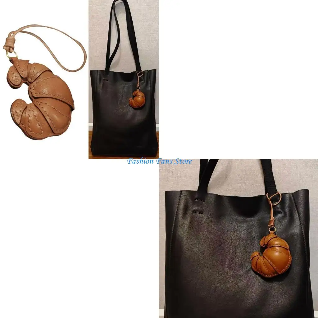 

Шикарный кожаный брелок-сумка с рогом, подвесное украшение для искателей элитного образа жизни