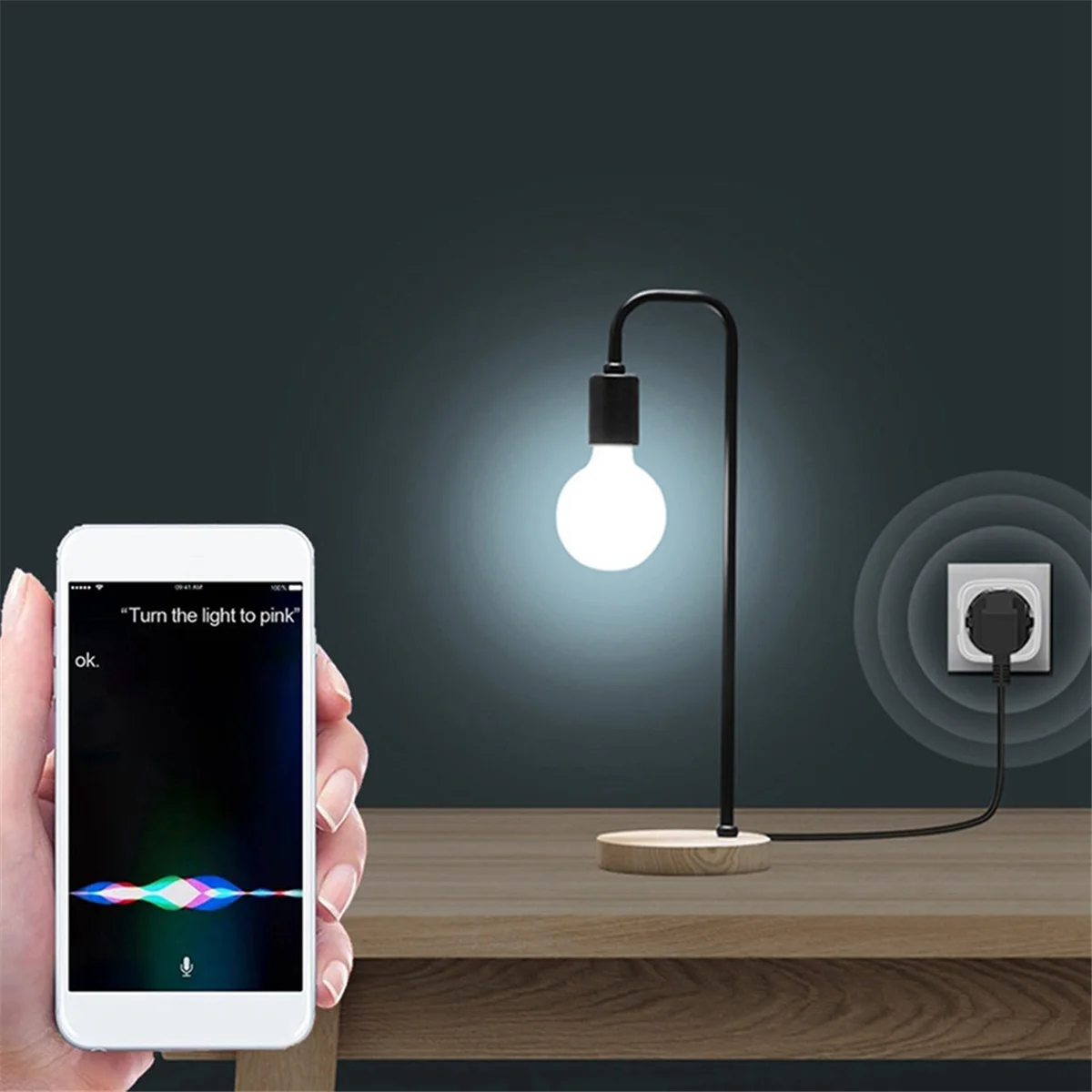 16A Wi-Fi Smart Voice Control Plug APP Разъем дистанционного управления синхронизации, совместимый с Alexa, вилкой HA US