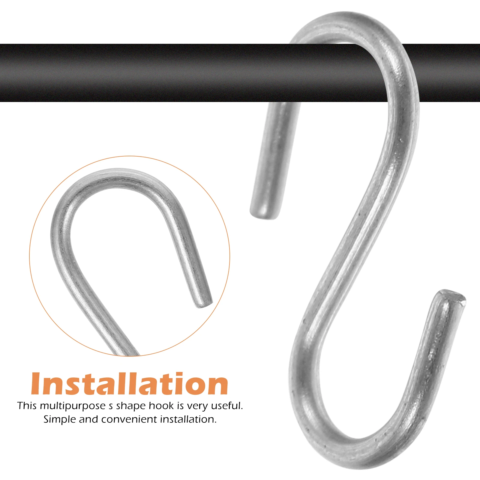 

100pcs Silver 1.0*14mm Sturdy Metal Hooks for Kitchen Bathroom Bedroom Wardrobe Storage Reliable Punch Free Hooks Small