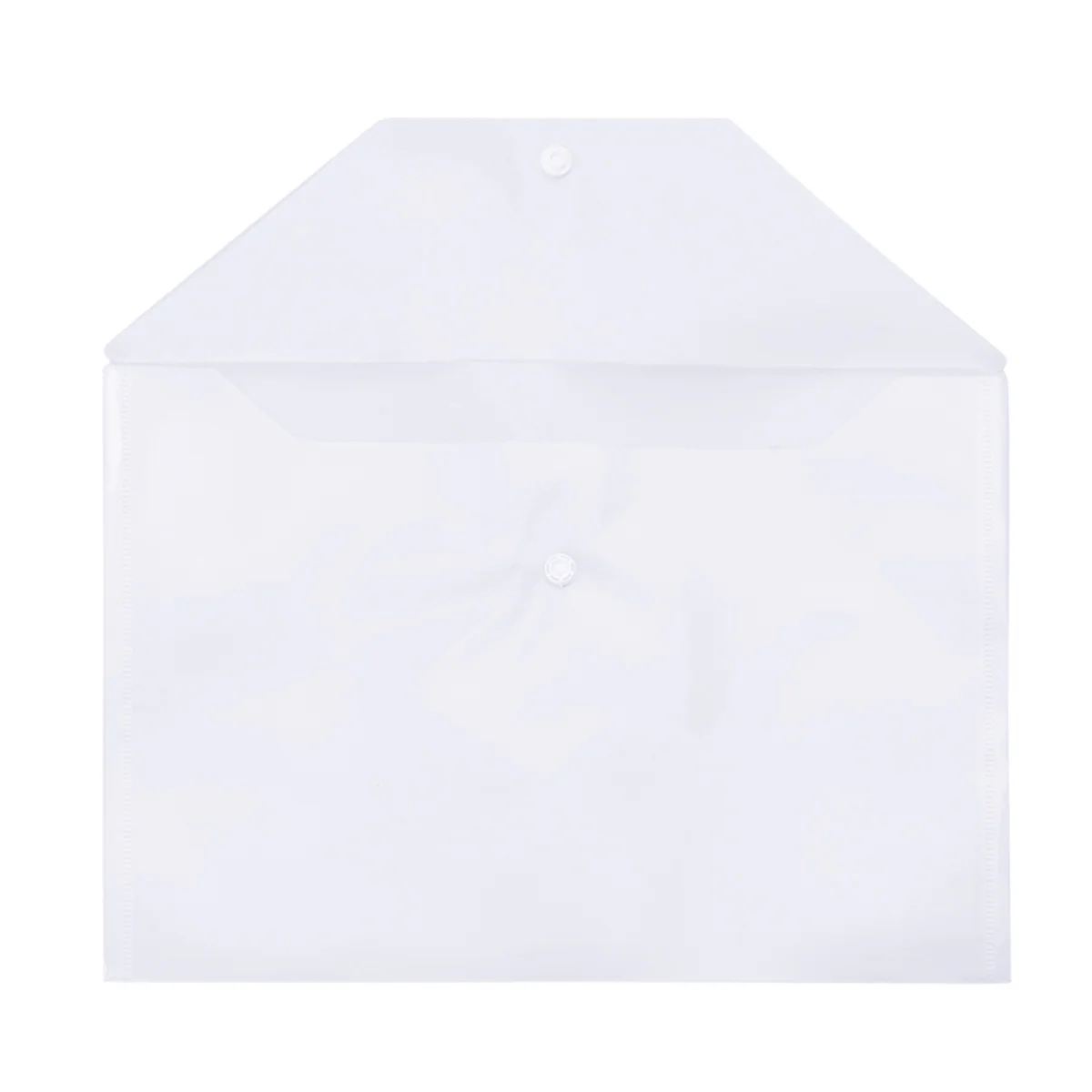 20 pcs A4 File Folder Transparent Waterproof Tear-Proof Snap Button Closure For Office School Document Organizer File Folders