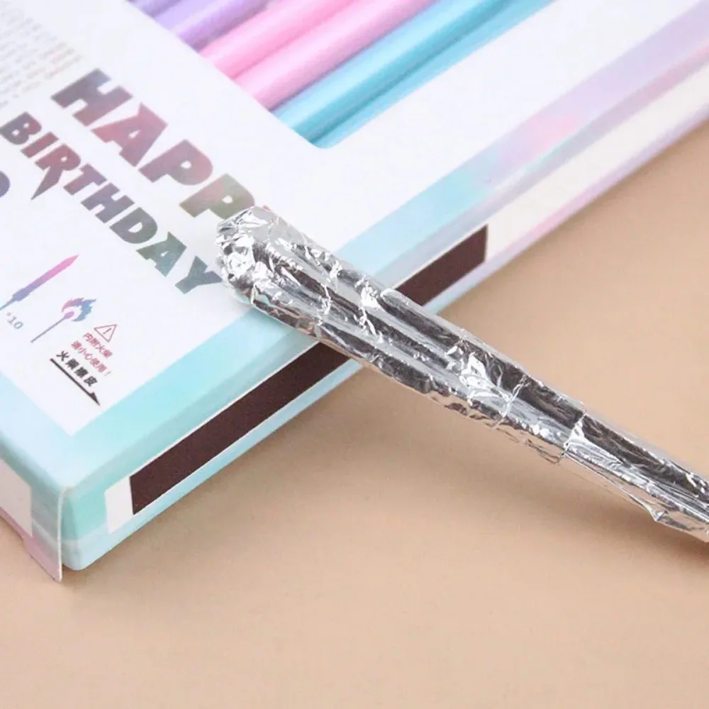 10 ชิ้นยาวเทียนสี Sticks ตกแต่งเทียนวันเกิดเกสต์งานแต่งงานและผู้ถือ Votive Holiday Essentials เทียน