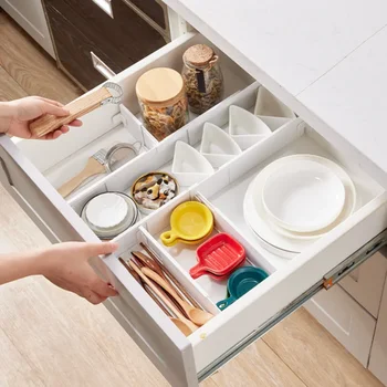 파티션 보드 심플 서랍 흔적 없는 스티커, 이물질 분리, 사무실 문구 찬장 식기 보관 도구, 1 세트 
