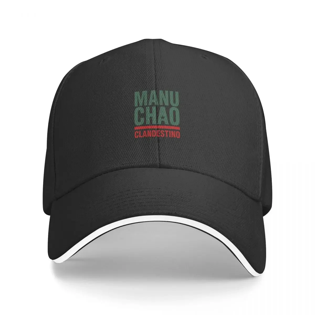 

Manu Chao Clandestino Logo Baseball Cap Hat Luxury Brand Big Size Hat Hats For Men Women's