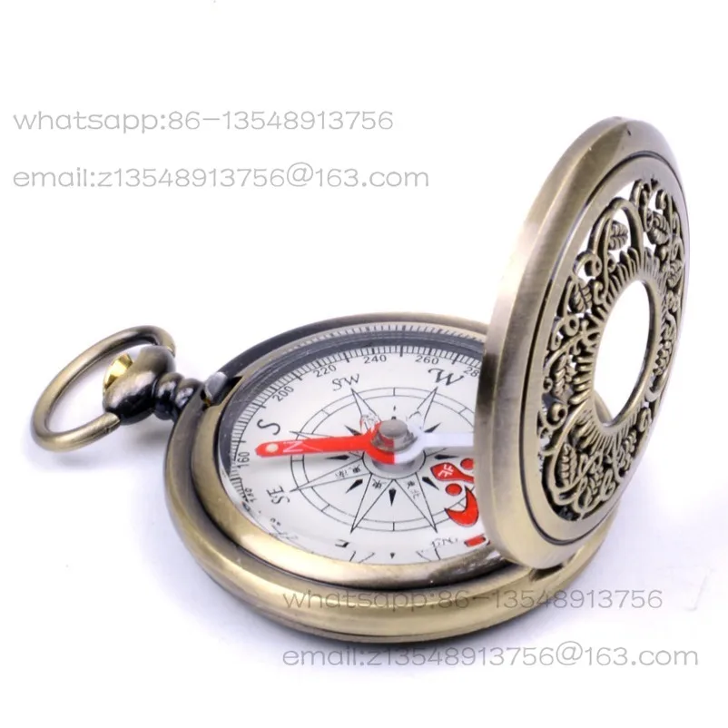 Retro Fashion Pocket Watch Compass Waterproof Luminous High Precision Pocket Portable Flap Compass Outdoor