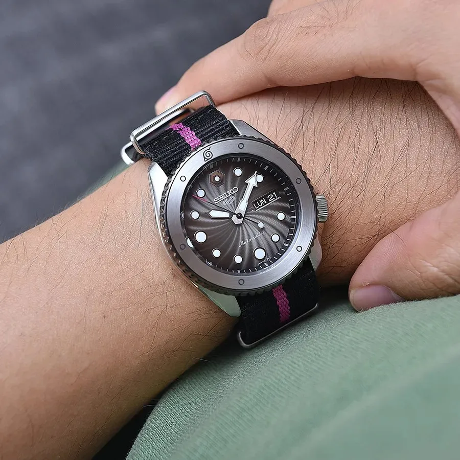 ساعة سيكو 5 الرياضية الأوتوماتيكية الميكانيكية الأصلية للرجال 10Bar مقاوم للماء مضيئة ساعات رجالية يابانية