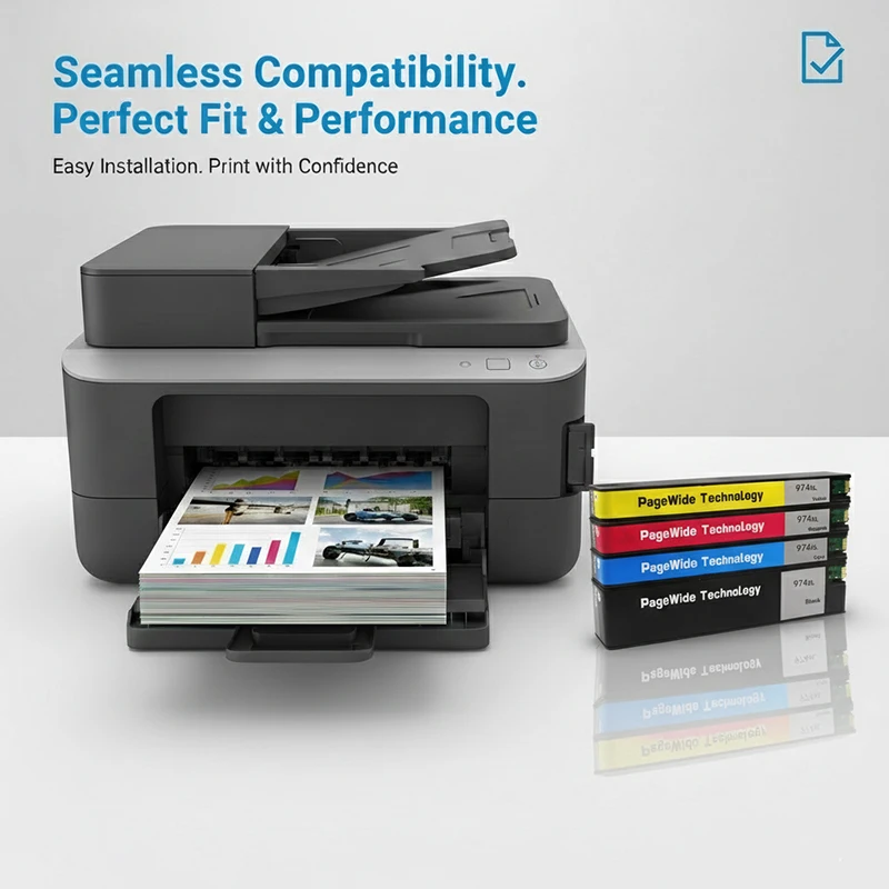 For HP 974X 974XL Compatible Ink Cartridge With Pigment Ink 352dw 377dw 452dn 452dw 477dn 477dw 552dw