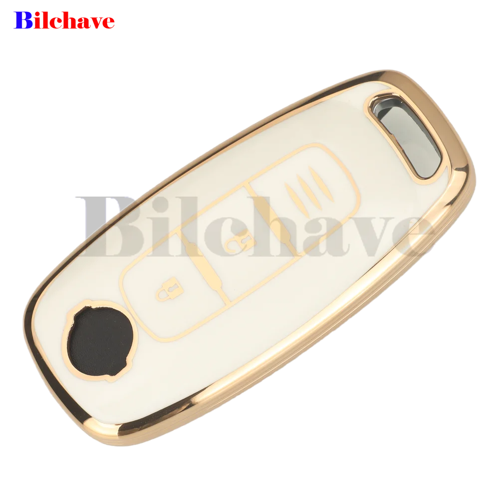 Jingyuqin 소프트 TPU 원격 스마트 자동차 키 케이스 포브, 닛산 킥 X-트레일 로그 아리야 키 보호 액세서리, 2 버튼, 신제품