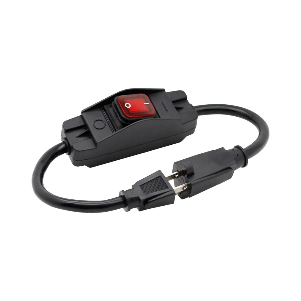 ON/Off Rocker Switch Inline Cord Switch 16A/25A 250V/125V Waterproof LED Indicator Suitable for Patio Lights