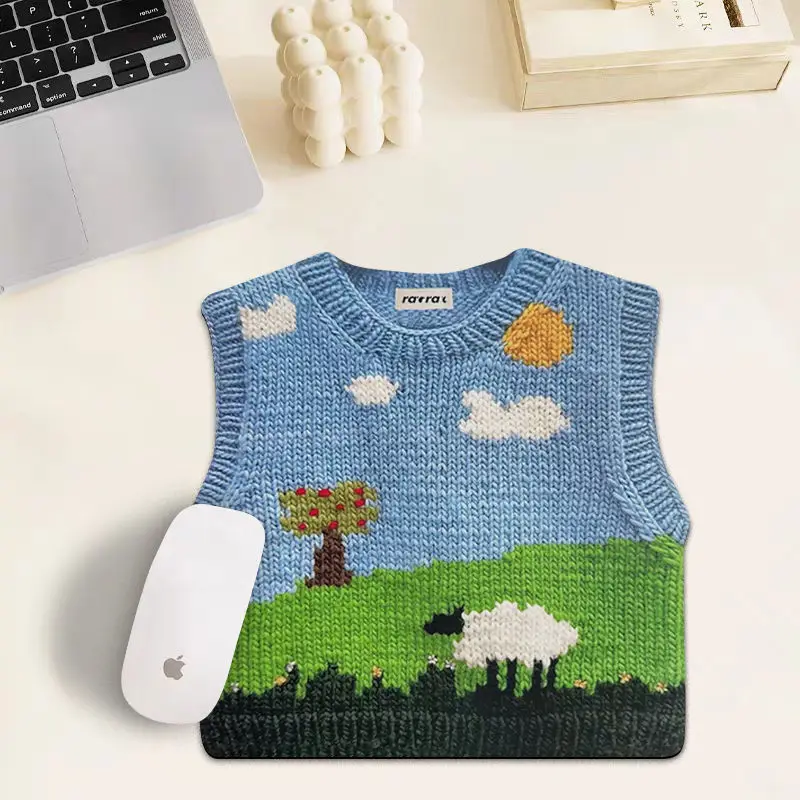 

Creative Sweater Vest Mouse Pad 40*40/60*60 Size Anti slip thickening Mouse pads Waterproof and easy to clean Rubber base