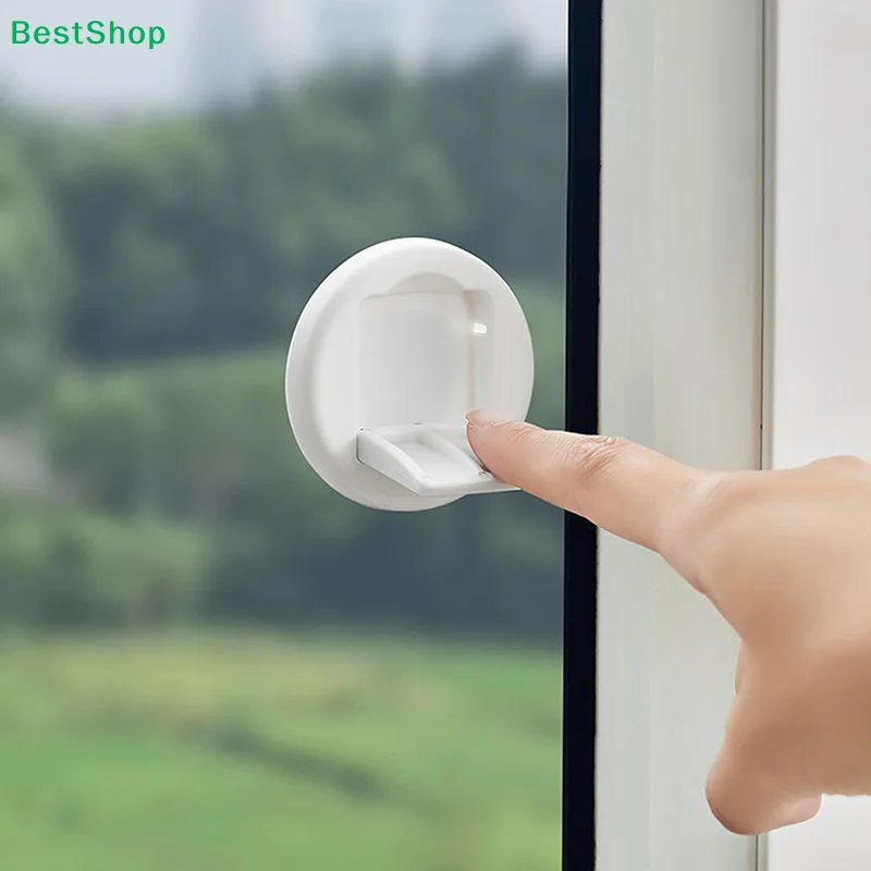 ★2PCS Sliding Glass Door Lock Self-Adhesive Sliding Window Safety Locks No Drilling Safety Locks For Home Multifunctional Locks