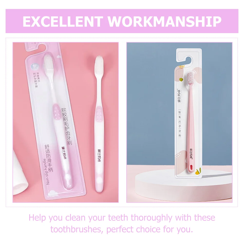 2 Pcs Confinement Toothbrush Oral Cleaning Toothbrushes Pregnant Women Bristles for Maternal Supply Woman Miss