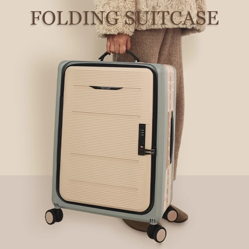 Foldable Suitcase Boarding Password Suitcase 24 Inch Universal Wheel Storage Suitcase Multifunctional Lightweight Trolley Case