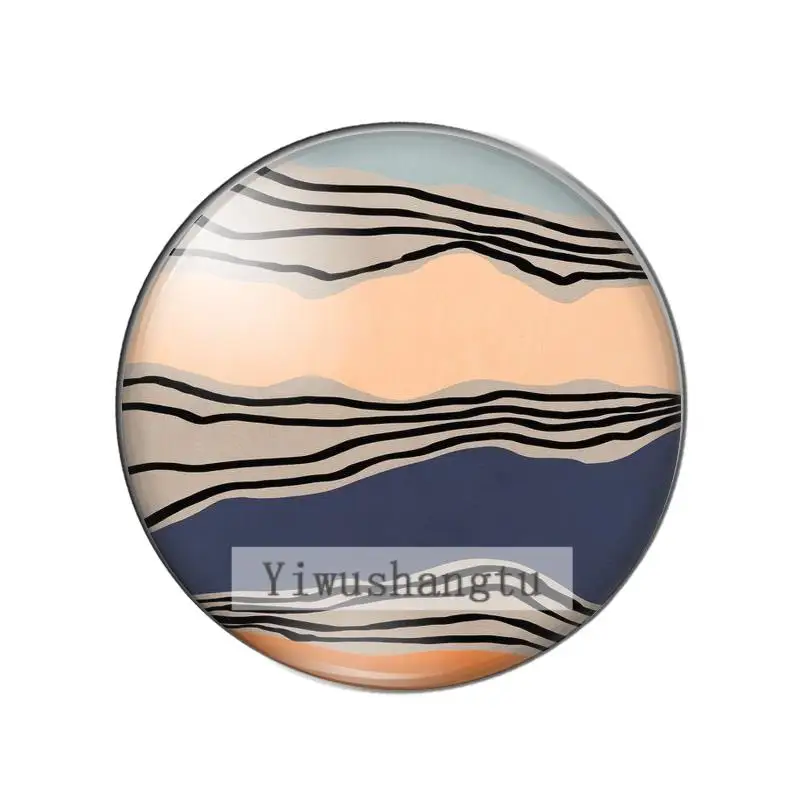 Nice art dot strip Colourful pattern 12mm/20mm/25mm/30mm Round photo glass cabochon demo flat back Making findings