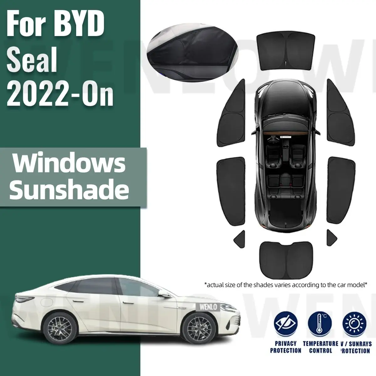 

For BYD Seal 2022 2023 2024 Full Cover Side Baby Window Sun Shade Visor Car Sunshade Shield Front Rear Windshield Frame Curtain