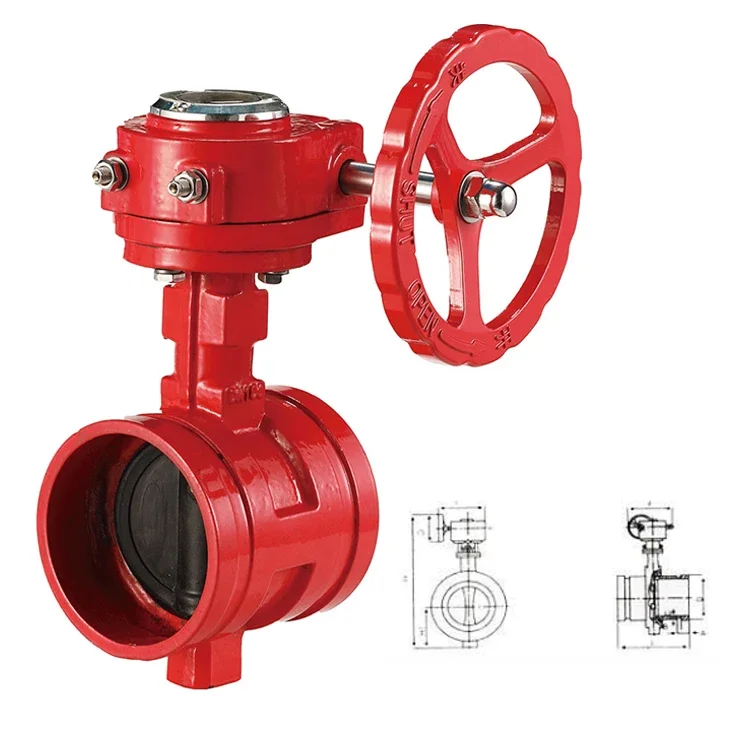 TF Easy Control Safety Metal Valve Fire Fighting Signal Butterfly Valve For Agriculture Industry With High Pressure