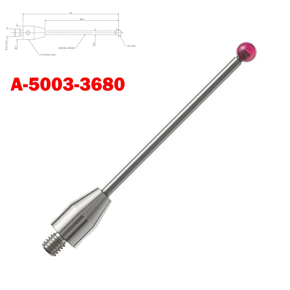 Accessories CMM Probe Comparators Measurement Parts Thread Touch And White Steel Stylus 3mm Tip 50mm