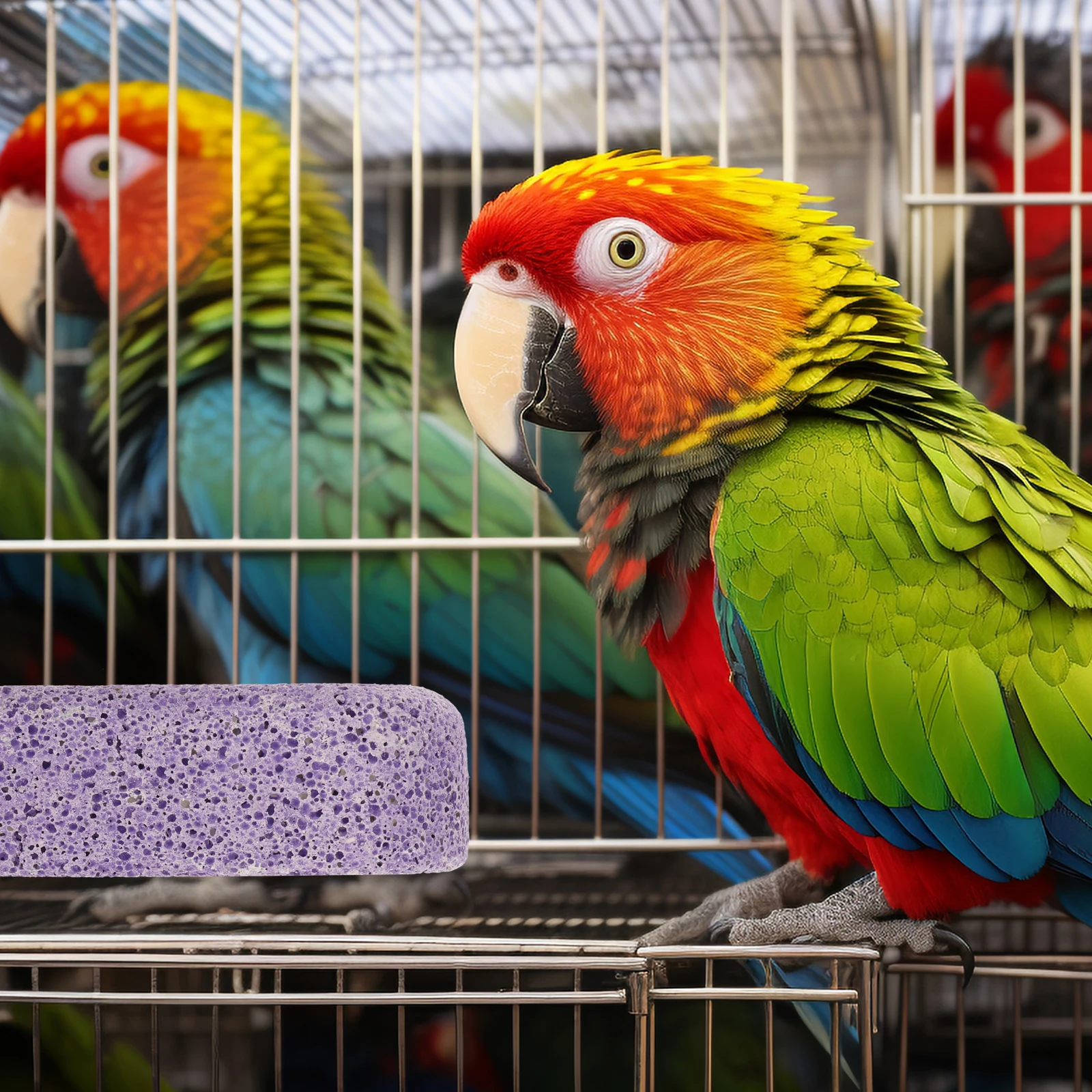 

Pet Bird Perch Stand Sturdy Parrot Standing Perch Paw Grinding Platform Cage Mount Accessories Exercise Training Platform