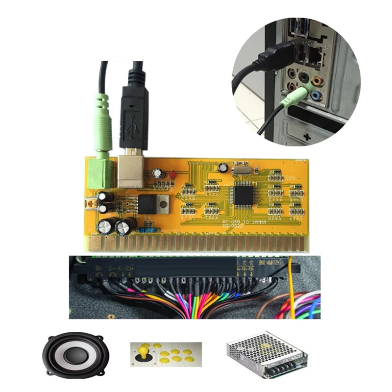 

Best Of 2025-Pc Usb 28Pin To Jamma Converter Board Audio Video Arcade Games Machine 2 Player Neo Geo Coin Pusher Joystick Contro