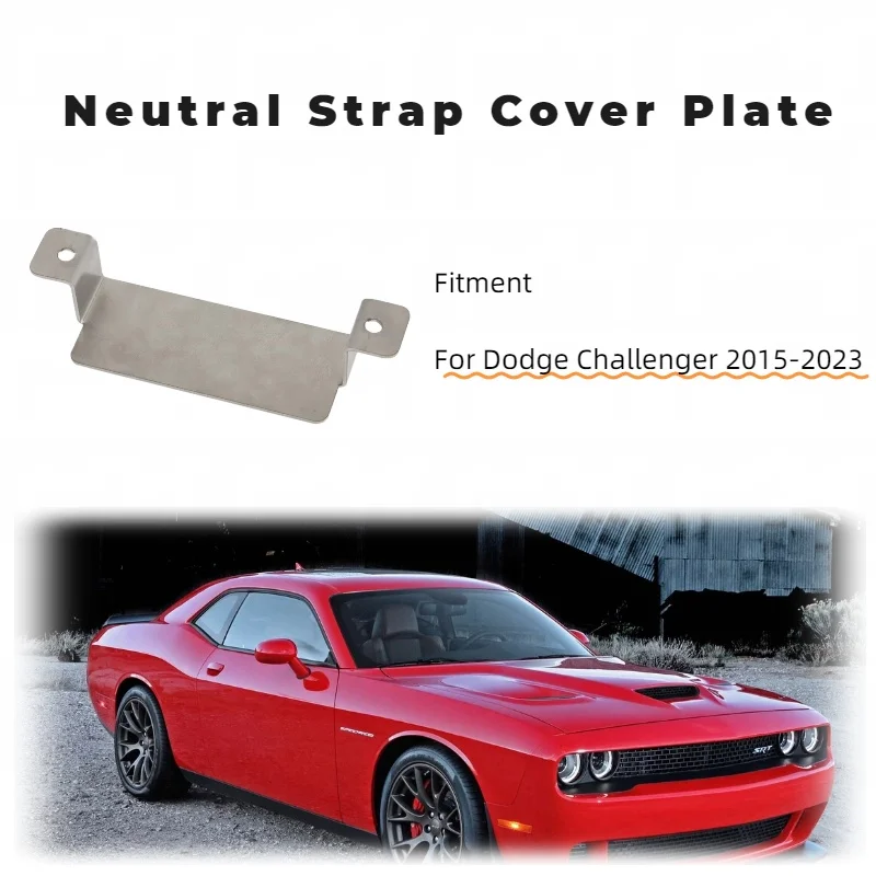 Neutral Strap Cover Plate Kit Stainless Steel Interior Modification For Dodge Challenger 2015-2023 2017 2018 2019 2020 2021 2022