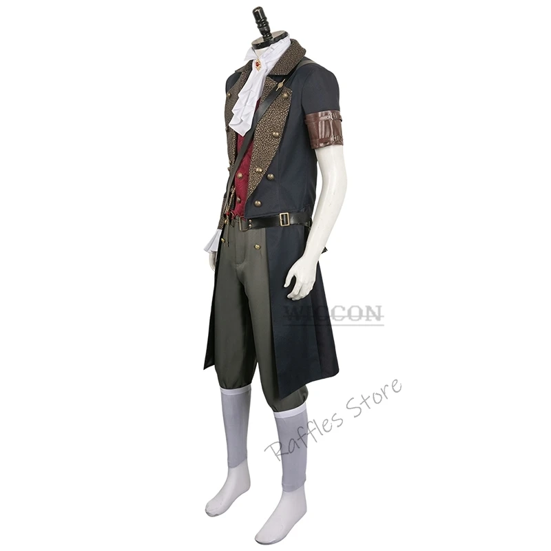 

Game Lies Of P Cos Fantasia Costume Male Disguise Adult Men Uniform Jacket Pants Role Play Outfit Halloween Carnival Suit Wig