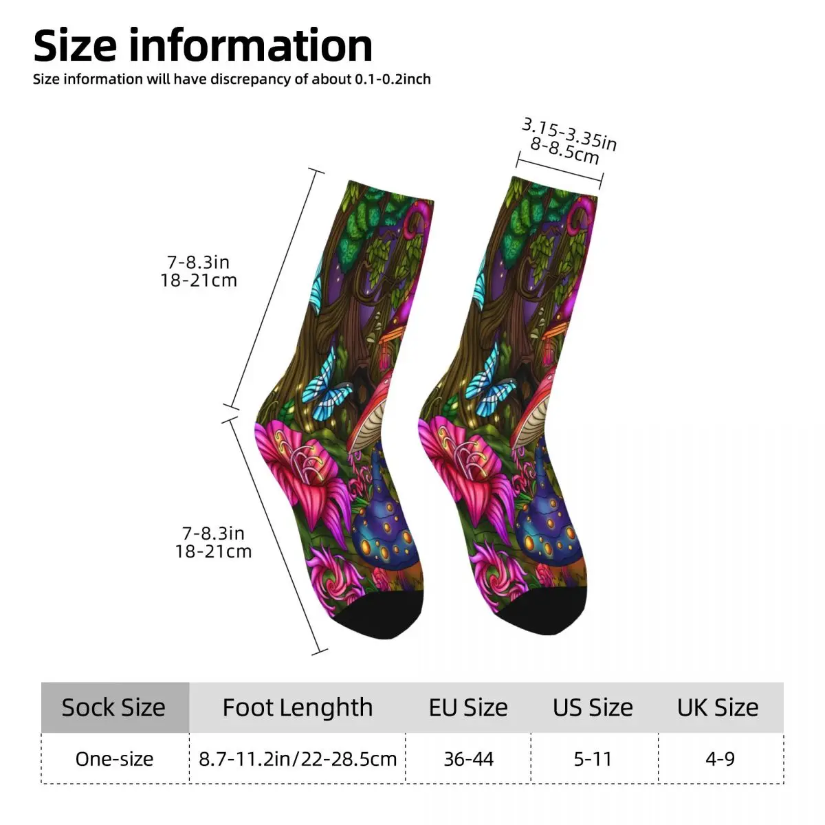 Miracle Mushroom Sock Printed Man Polyester