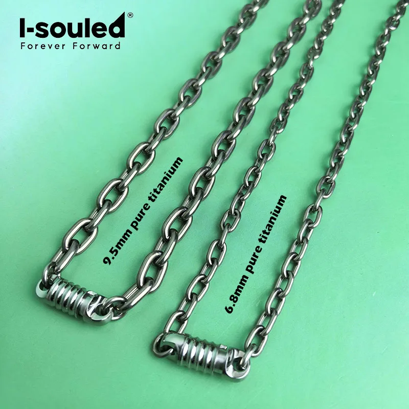 

6.8mm/9.5mm pure titanium O-shaped necklace with universal swivel buckle