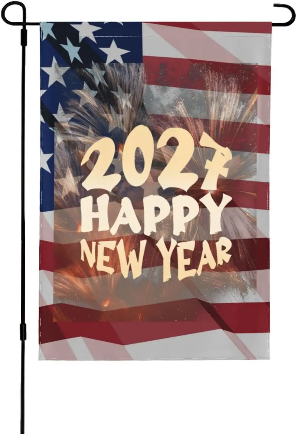 Happy New Year 2027 Garden Double-sided Flag Sale 12.5x18in Durable Weather-Resistant yyi
