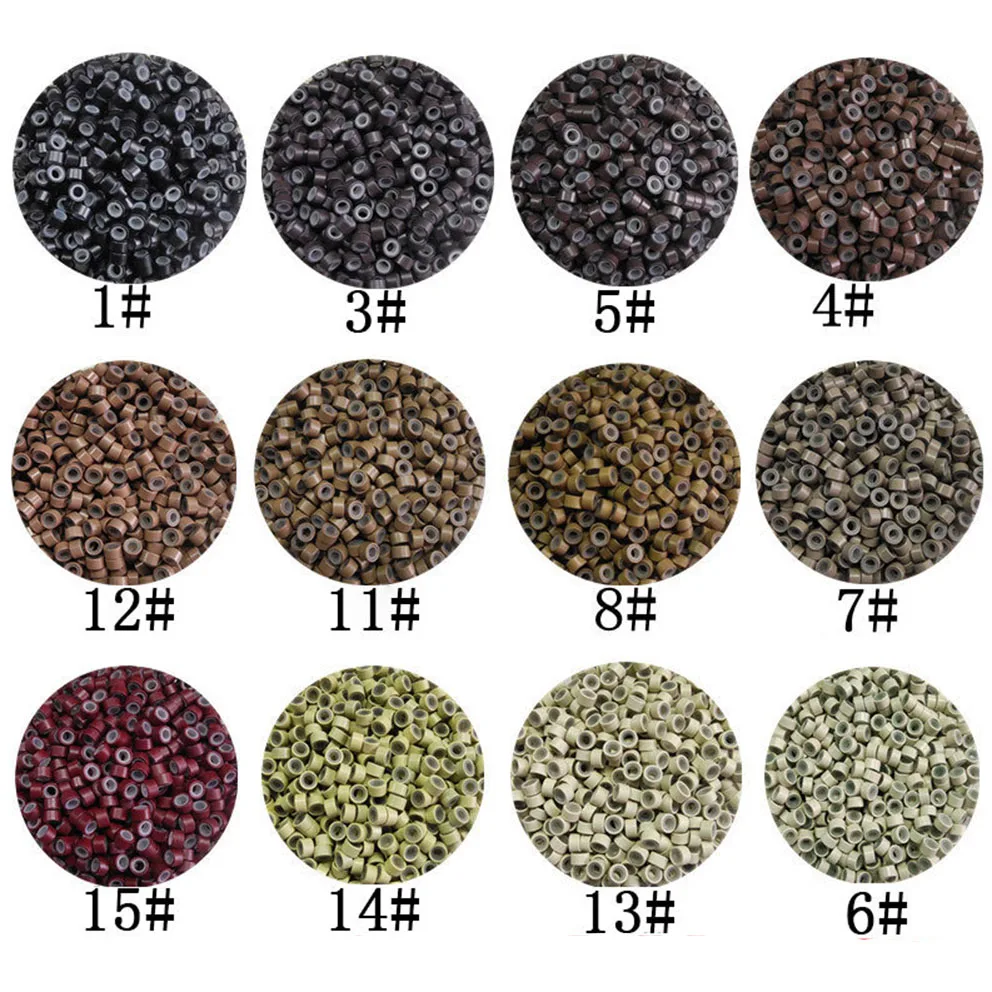 100 قطعة 503030 سيليكون الشعر الخرز 8 ألوان حلقة نانو الشعر التمديد مايكرو الخرز صالون مصفف الشعر Dreadlock أدوات الشعر التمديد #3