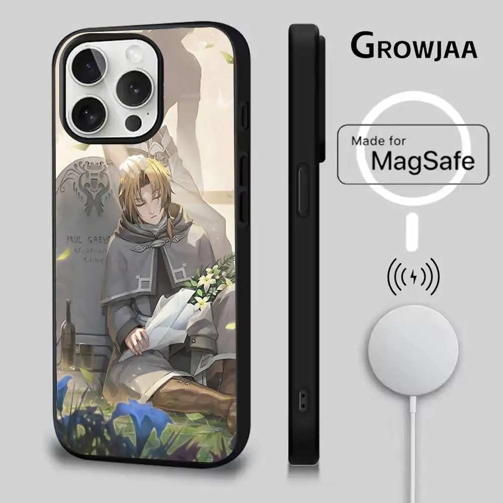 Mushoku Tensei Jobless Reincarnation Case iPhone 17,16,15,14,13,12,11,Pro,Max,Plus,Mini,SE4,E Magnetic Magsafe Wireless Charging