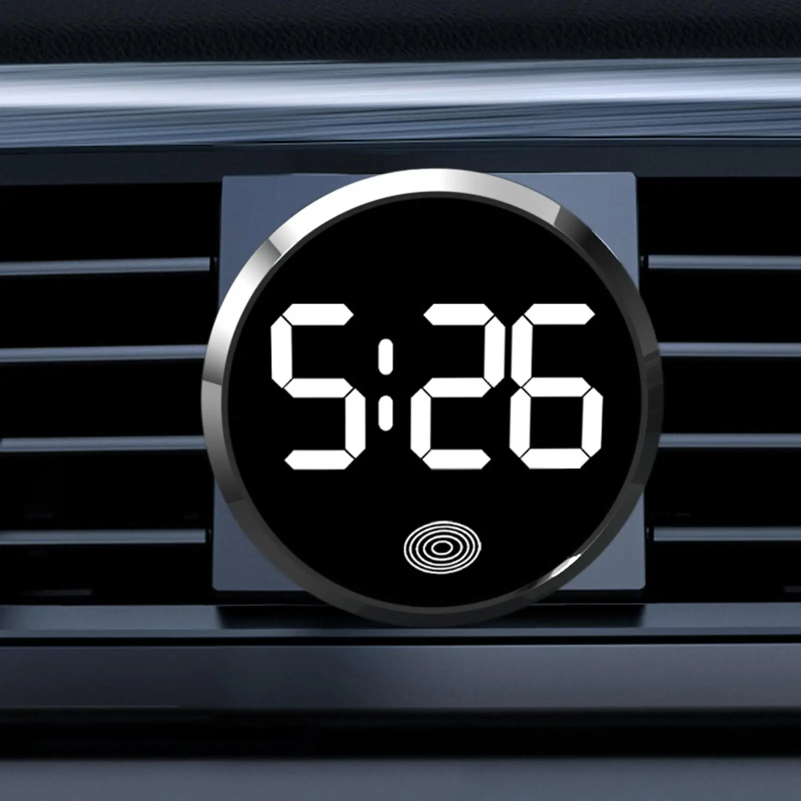 Fashionable LED Car Clock Touch-Control Dashboard Watch, LED Display Light for Fridge RV Classroom Travel Vehicle Supplies
