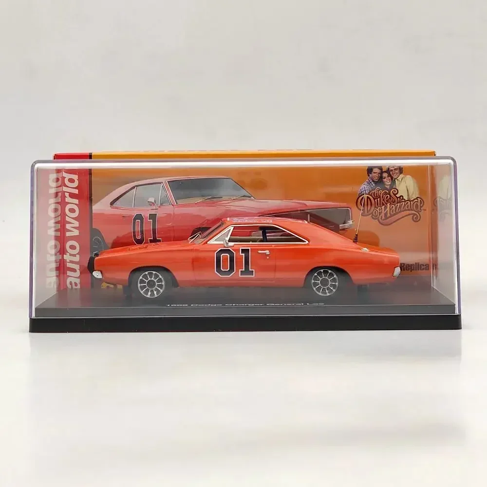 Auto World 1:43 1969 Charger General Lee Red AWRSS1151 Limited Edition Resin Model Car Collection Toys Gift