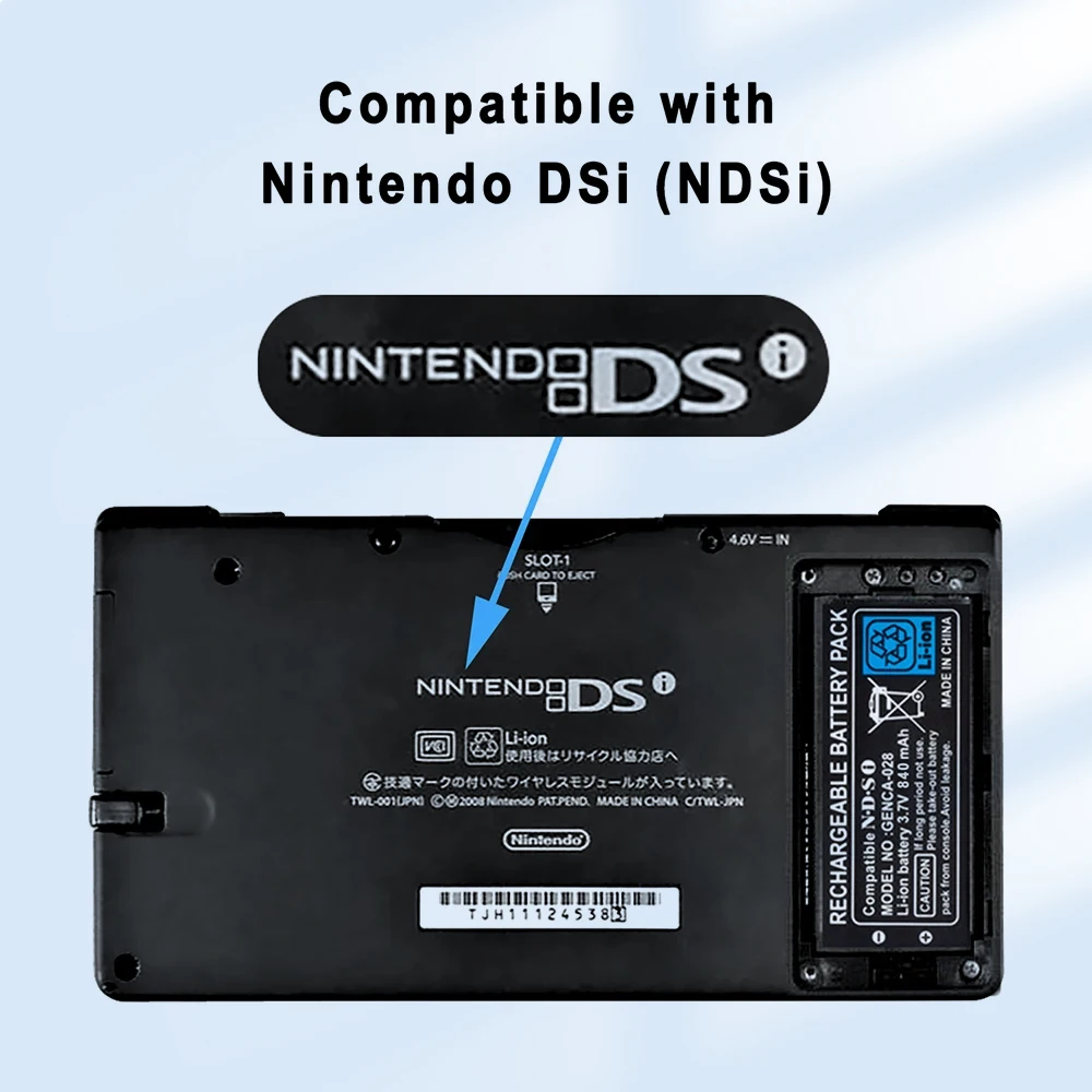 

KOSHARE 2000mAh 3.7V Rechargeable Lithium-ion Battery + Tool Pack Kit for Nintendo DSi NDSi