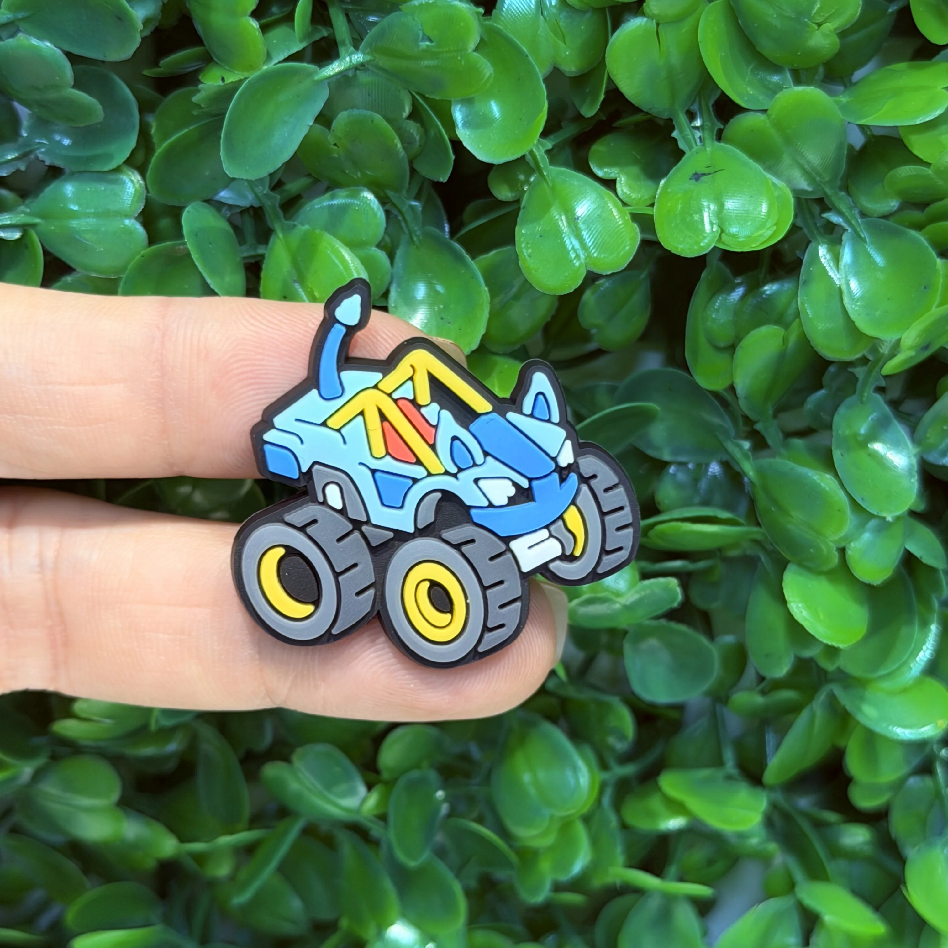 New Arrival 20-100Pcs Monster Cars PVC Shoe Accessories Frog Shark Trucks Adult Sandal Charms DIY Cool Wristband view 6