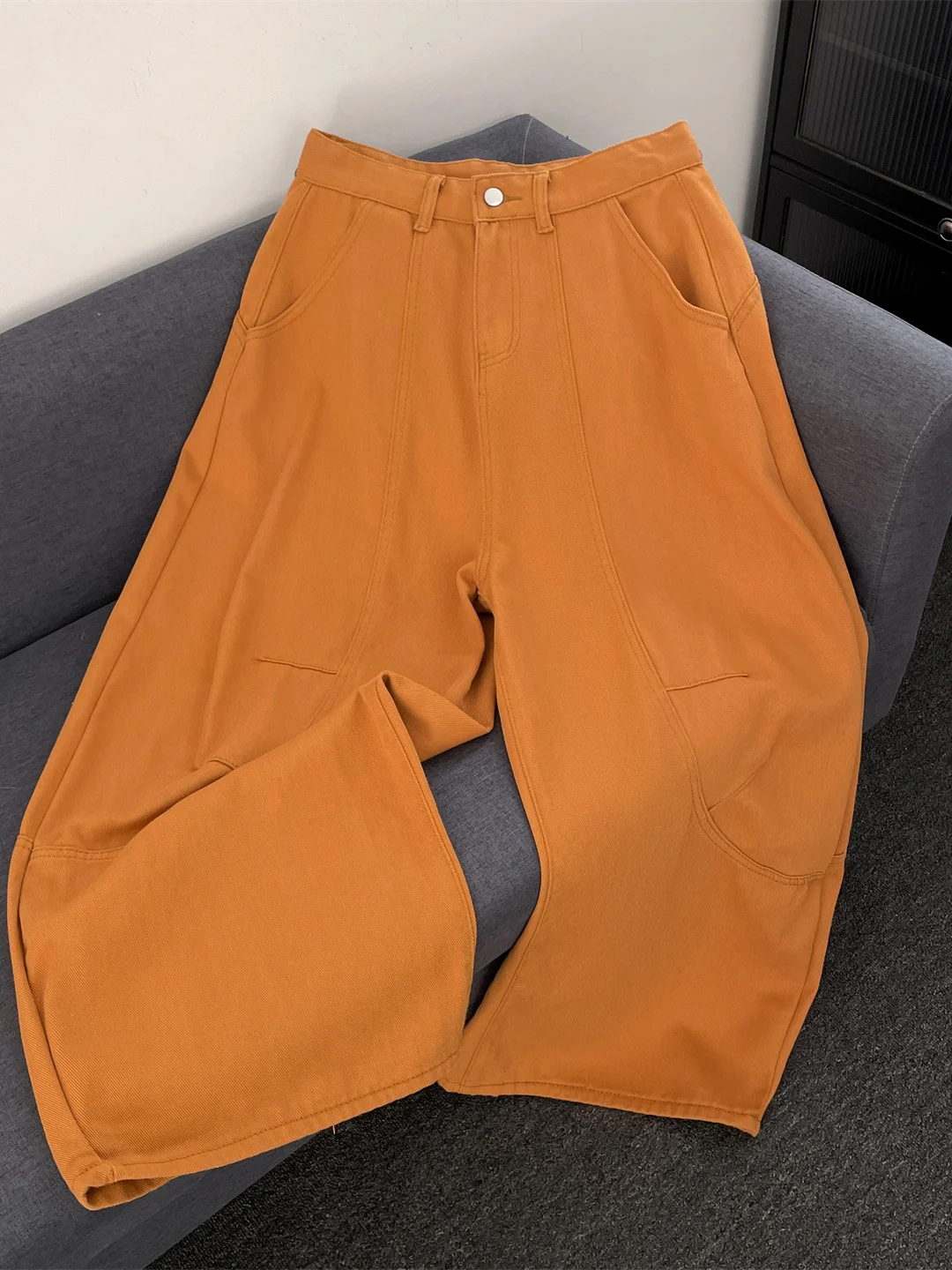 

Мужские повседневные брюки American Sle Workwear: осенне-зимние, универсальные, свободного кроя, из чистого хлопка, прямые, модные, брендовые, Knife W...