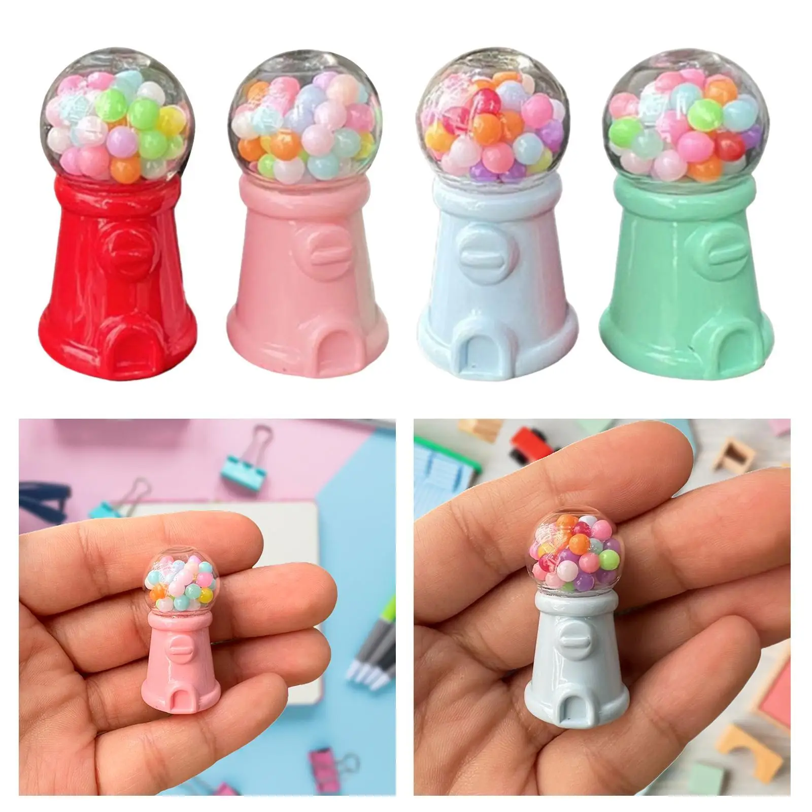 Miniature Candy เครื่องตกแต่งน่ารักของเล่น DIY Mini House อุปกรณ์เสริมสําหรับของขวัญเด็กเครื่องประดับ Desktop Decor 1/12 ตุ๊กตา House Decor